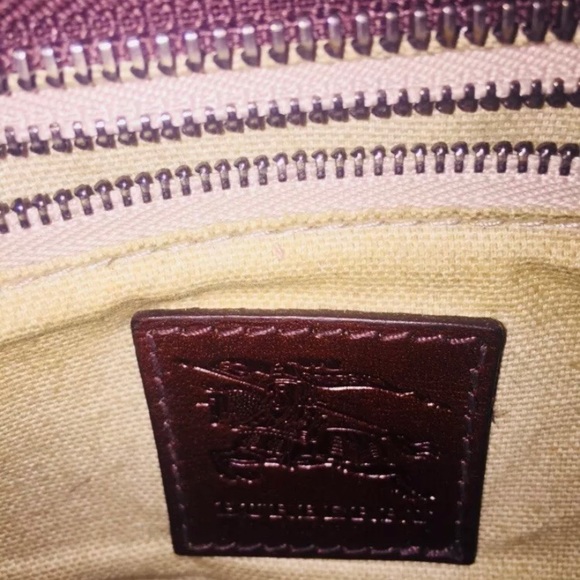 Burberry Check/Brown Leather Saddle Bag - Picture 4 of 12